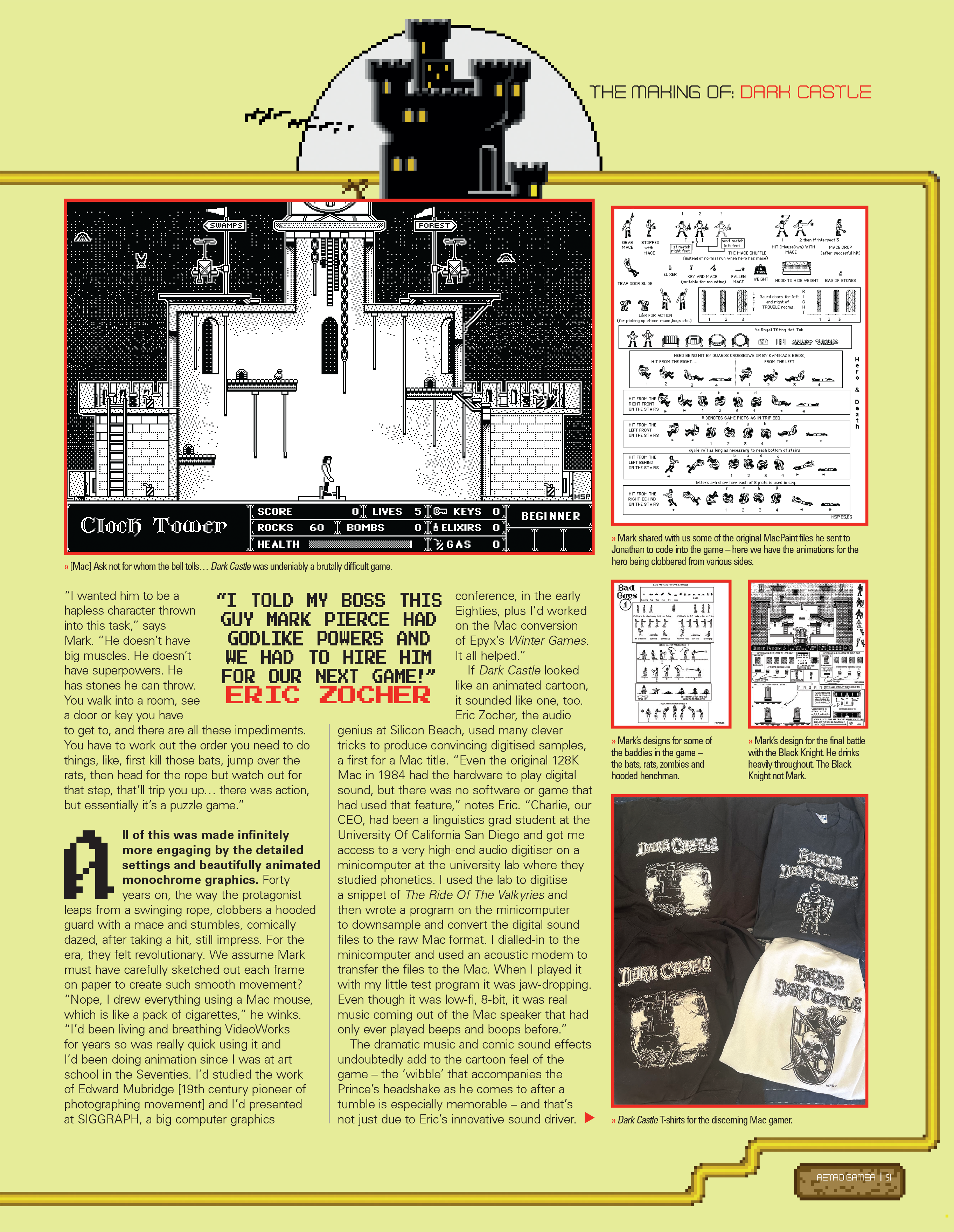 Retro Gamer #283 article page 4: The Making of Dark Castle