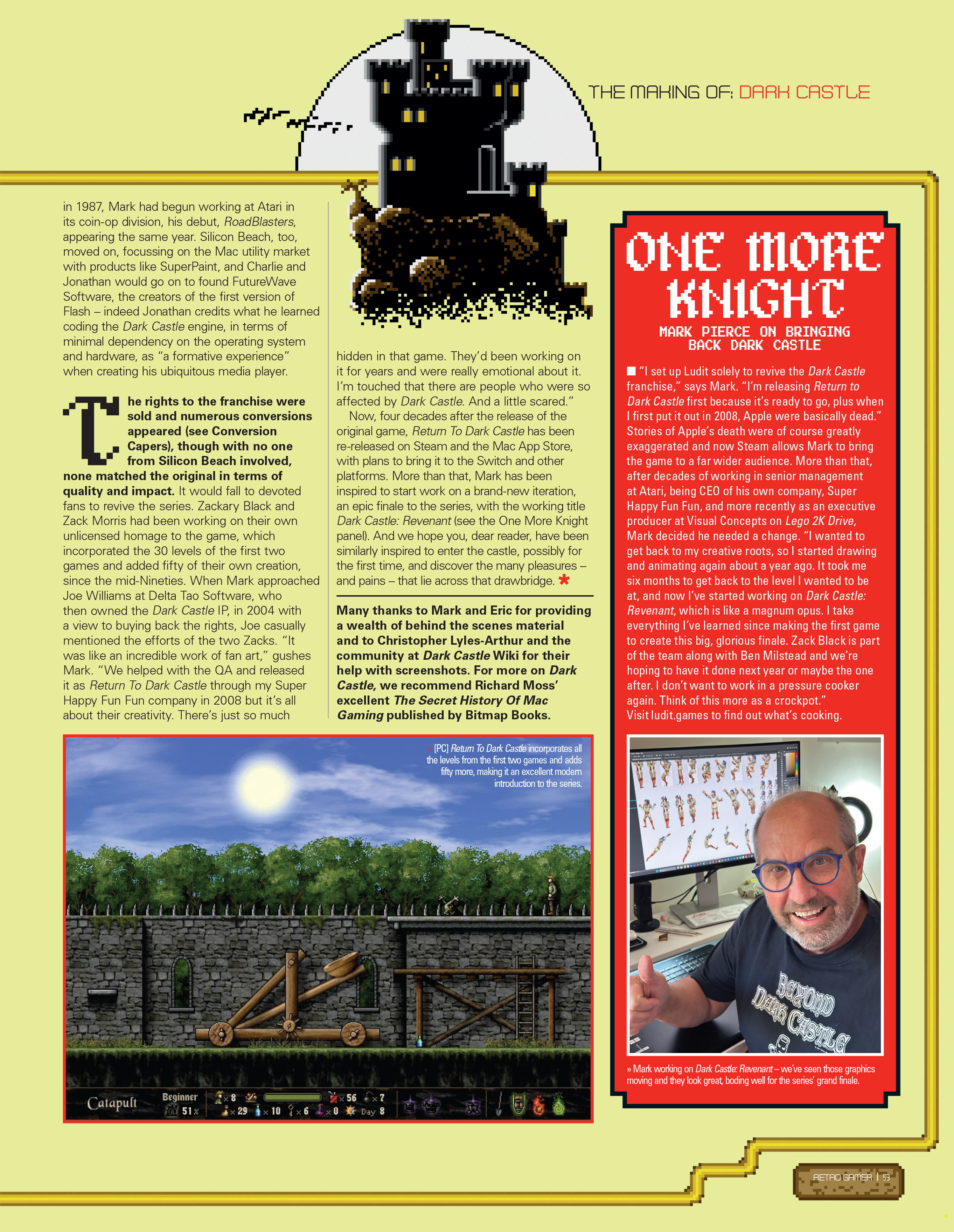 Retro Gamer #283 article page 6: The Making of Dark Castle