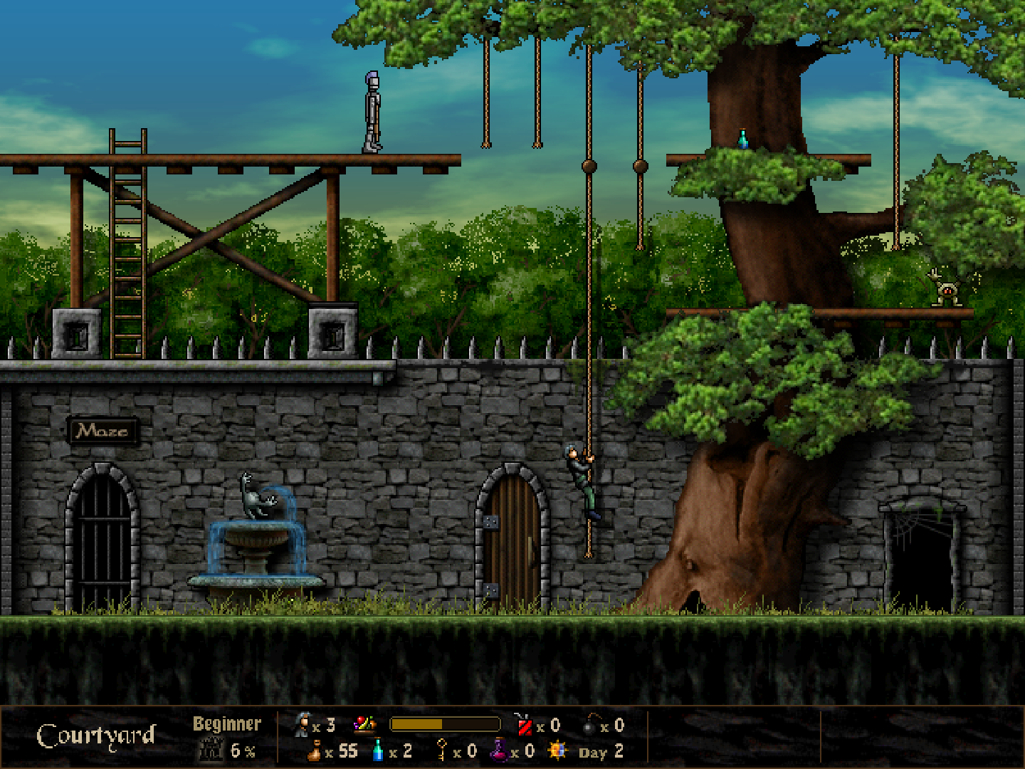 Return to Dark Castle screenshot of Courtyard
