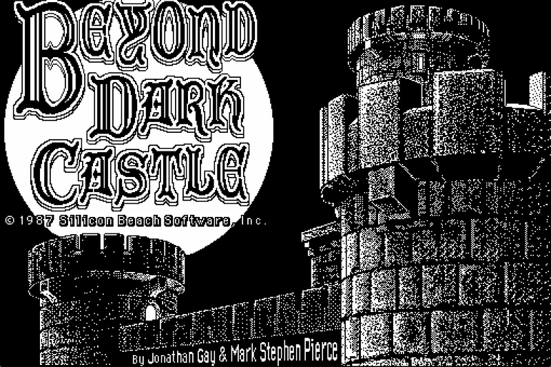 Original Beyond Dark Castle splash screen on Macintosh