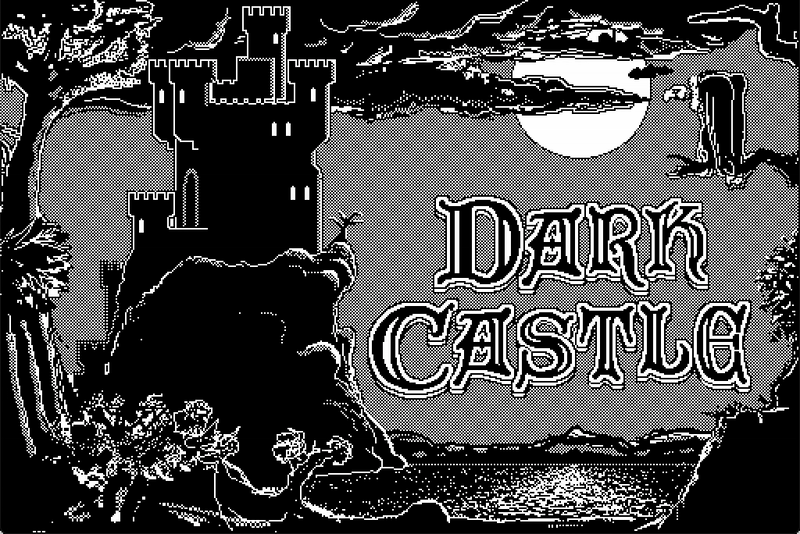 Original Dark Castle splash screen on Macintosh
